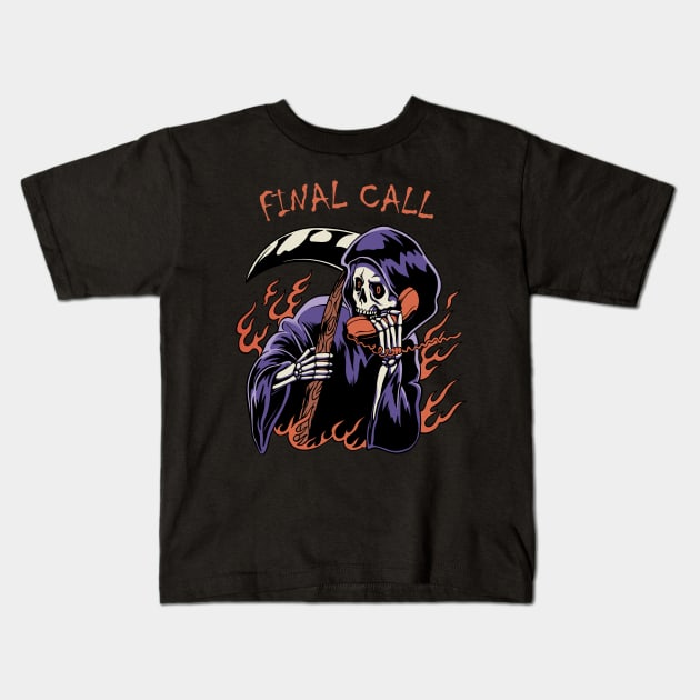 Final Call Kids T-Shirt by CosmicCanvas